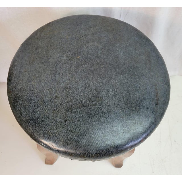 Antique 19th Century Biedermeier Adjustable European Wood Piano Stool For Sale - Image 4 of 11