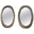 Very fine modern Murano glass oval mirrors with brass trim. Beautiful depth and color to this glass. A fabulous decorative...