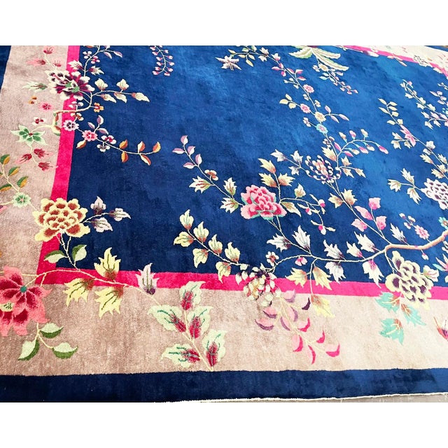 Early 20th Century Antique Art Deco Chinese Carpet, Richness ,8'10" X 11'4" C-1920, #17399 For Sale In Chicago - Image 6 of 9