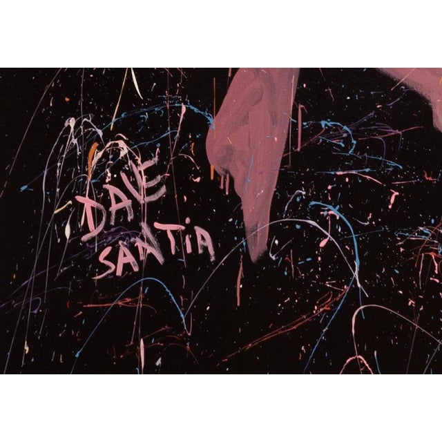 Dave Santia Marilyn Monroe Signed Live Speed Portrait Painting on Canvas 2013 For Sale In Detroit - Image 6 of 8