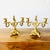 Boho Chic 2pc Vintage Golden Candelabra Set Candle Holders For Sale - Image 3 of 3