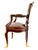 Bronze French Francois Linke Style Ormolu and Wood Leather Armchair For Sale - Image 8 of 18