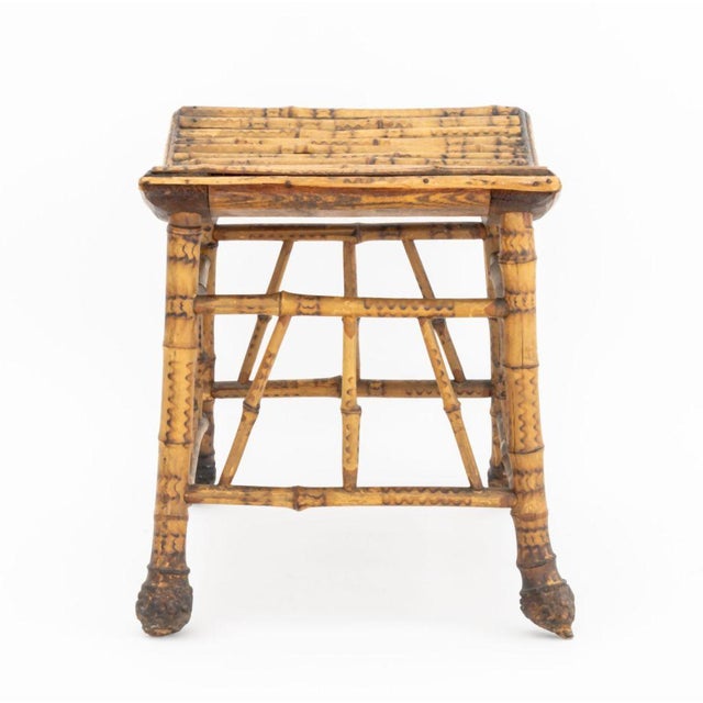 Wood Liberty & Co. Thebes Style Bamboo Stool, Ca. 1900 For Sale - Image 7 of 8