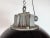 Black Enamel and Cast Iron Industrial Cage Pendant Light from Elektrosvit, 1960s For Sale - Image 9 of 18