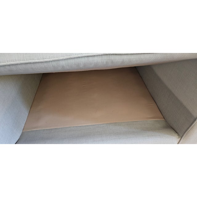Textile Pair of MXM Design Tufted MCM Lounge Chairs Neutral Color For Sale - Image 7 of 12