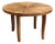 Vintage Handcrafted Wood Round Pinwheel Accent Table For Sale