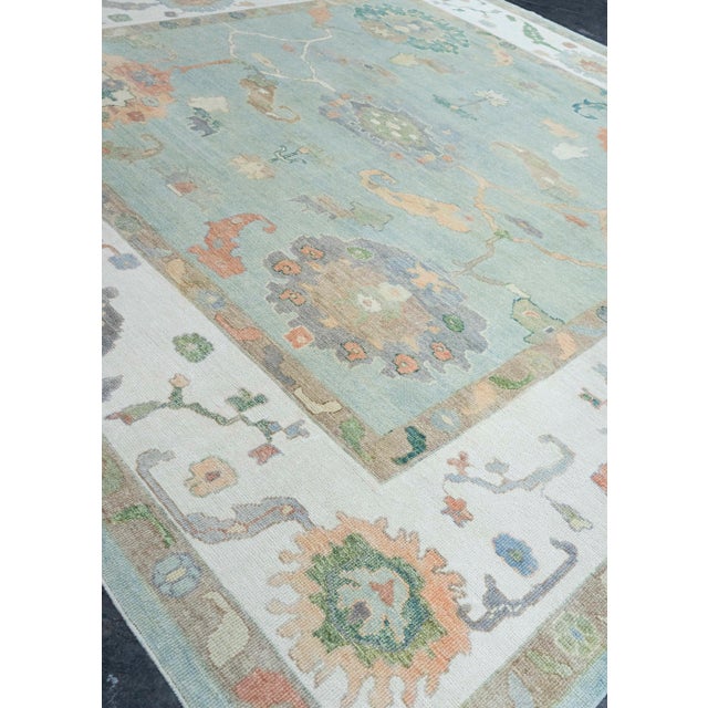 Turkish Turkish Oushak Square Rug 12'2" x 12'2" #20424 For Sale - Image 3 of 8