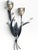 Mid 20th Century Vintage Botanical Metal & Glass Wall Sculpture | Floral Candle Holder For Sale - Image 5 of 6