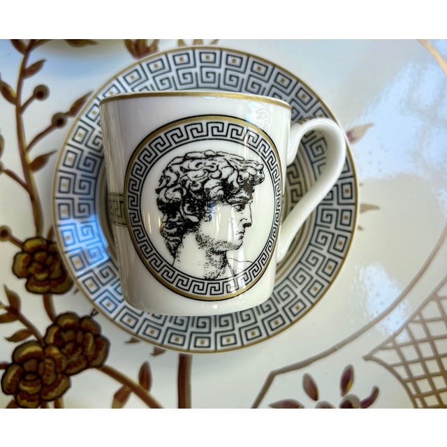 Palladium Coffee Cups with Gift Box by Pozzi Milano, Set of 6 For Sale - Image 6 of 8