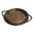 Silverplate Engraved Round Handled Tray, Vintage For Sale