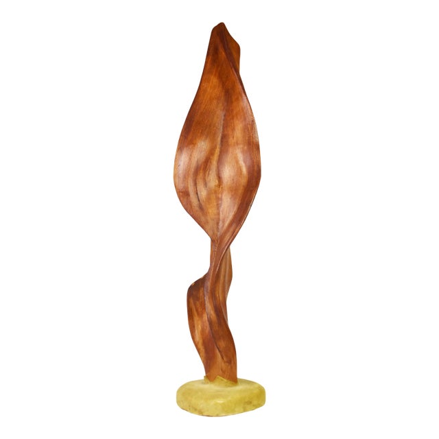 Mid Century Abstract Natural Irregular Shape Wood Sculpture For Sale