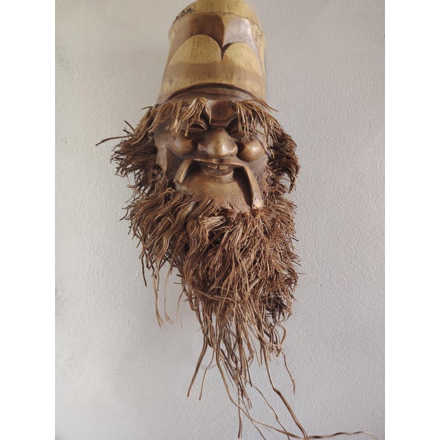 Japanese 1960s Chinese Bambù Mask For Sale - Image 3 of 7