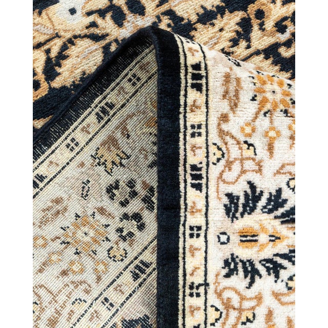 Mogul, One-of-a-Kind Hand-Knotted Runner Rug - Black, 2' 7" x 12' 9" For Sale In New York - Image 6 of 8