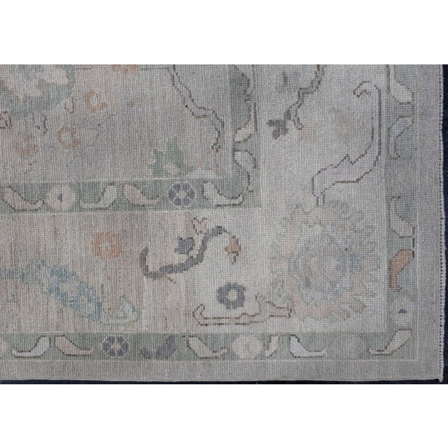 Turkish Oushak Rug 9'4" x 12'3" For Sale - Image 4 of 8