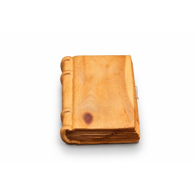 Wood Livio De Marchi Italian Hand-Carved Wooden Book Sculptures With Drawers – Set of 3 For Sale - Image 7 of 8