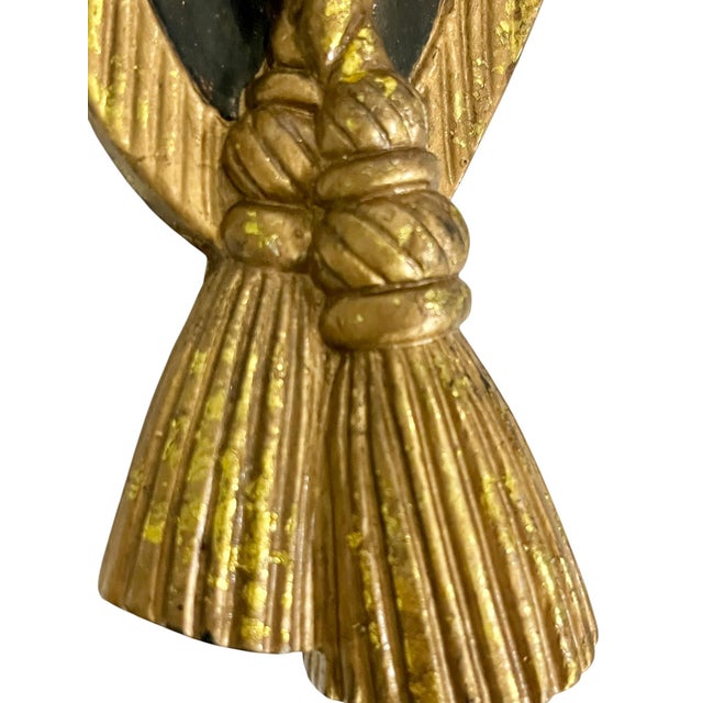 Pair Vintage Resin Dorothy Draper Style Trompe L’oeil Tassel and Drapery Wall Brackets For Sale - Image 11 of 12