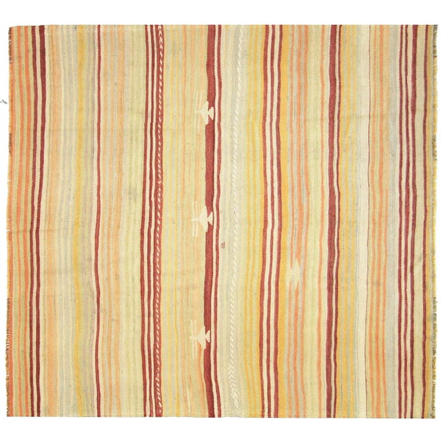 1950s Turkish Kilim For Sale - Image 4 of 4