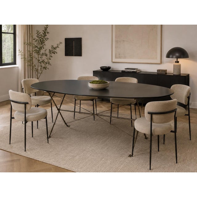 Luigi Caccia Dominioni for Azucena “Cavalletto” Oval Dining Table, Designed 1947 An exceptional example of Italian modern...