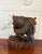 Large Japanese Edwardian Carved Linden Wood Bear Carrying a Fish, 1900s For Sale - Image 3 of 14