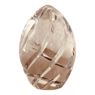 1960s French Crystal MidCentury Paperweight For Sale