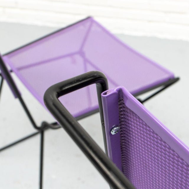 Purple Postmodern Dining Chair attributed to Rolf Rahmlow, 1980s For Sale - Image 8 of 16