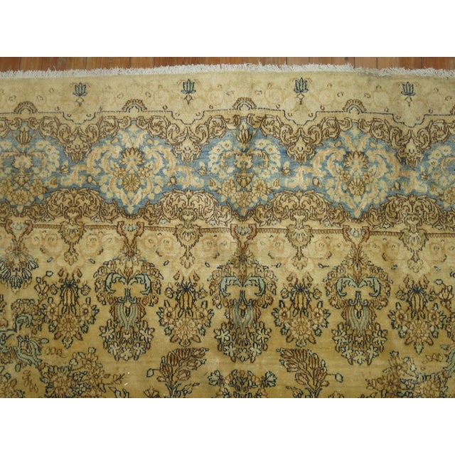 Formal Feminine Vintage Kerman 7'5'' X 10'2'' For Sale - Image 4 of 11