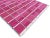 Handmade Cotton Natural Vegetable Dyed Raspberry Pink Cream & Green Windowpane Checked Rug - 5'x7' For Sale - Image 6 of 10