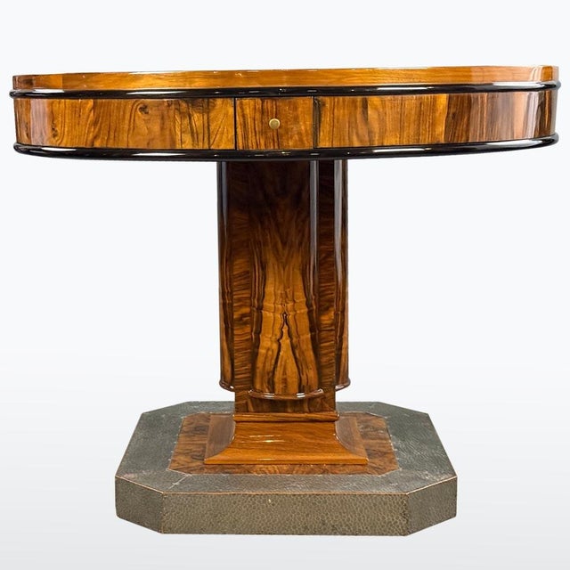 1930s Art Deco Round Game Table, 1930s For Sale - Image 5 of 11