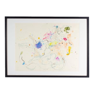 Abstract Mixed Media Painting by Walter Sorge For Sale