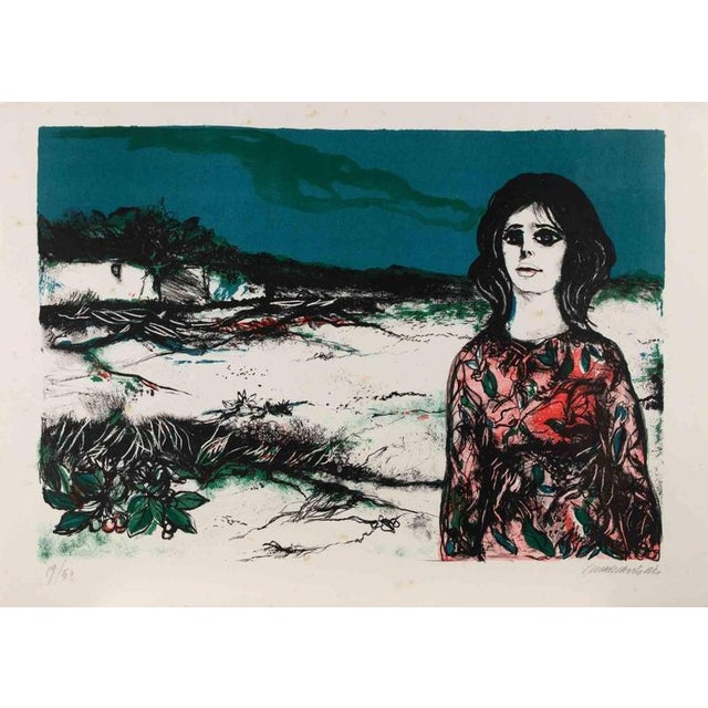 Lithograph realized by Carlo Marcantonio in 1980s. Hand signed and numbered in pencil. Edition of 19/50. Very good...