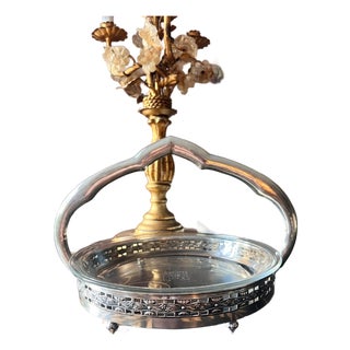 Beautiful antique .800 silver footed pie plate holder // Continental silver // vintage silver pie server // housewarming / hostess gift For Sale