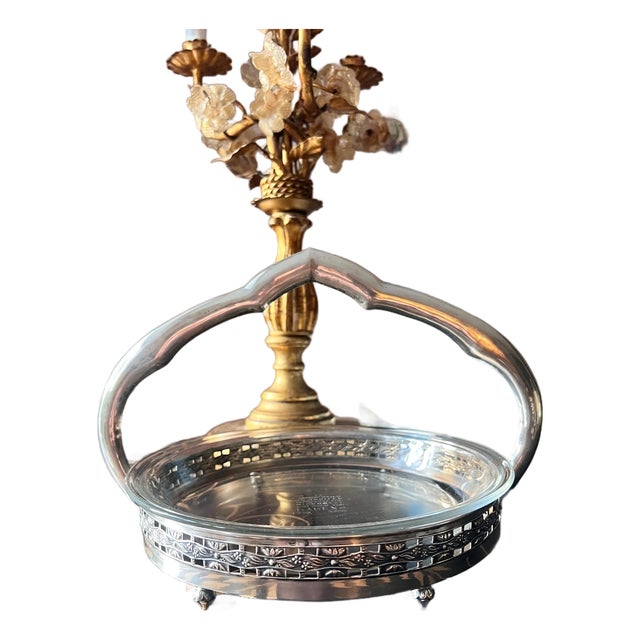 Beautiful antique .800 silver footed pie plate holder // Continental silver // vintage silver pie server // housewarming / hostess gift For Sale