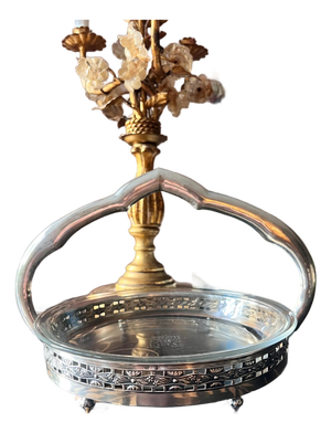 Beautiful antique .800 silver footed pie plate holder // Continental silver // vintage silver pie server // housewarming / hostess gift