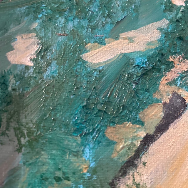 Mid-Century Modern Figural Expressionist Desert Trail Landscape Painting - Framed For Sale - Image 6 of 12