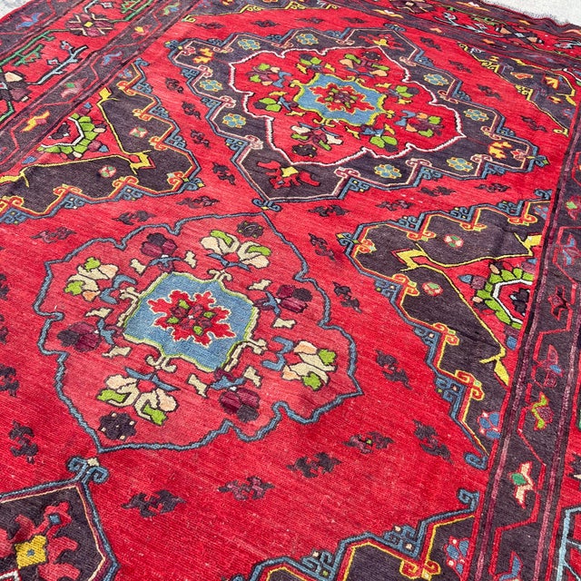 1940s 1940s Vintage Caucasian Soumak Rug For Sale - Image 5 of 9