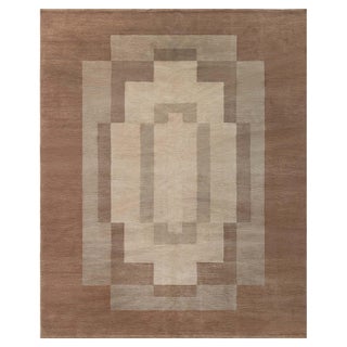 Modern Art Deco-Inspired Tibetan Wool Rug by Doris Leslie Blau For Sale