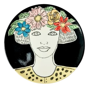 Crowned Woman Plate by Dalila Chessa