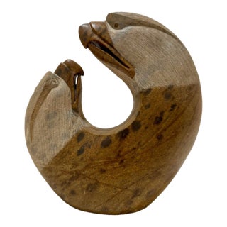 Ben Henry Sioux Nation Stone Sculpture – Eagle Form – Signed & Dated 1995 For Sale