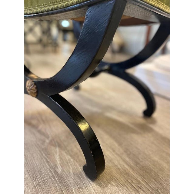 Neoclassical Style Stools in Ebonized Wood, 1950s, Set of 2 For Sale - Image 11 of 18