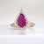 18k Yellow Gold Ruby & Diamond Ring With 2.33ct Pear-Cut Ruby For Sale - Image 9 of 9