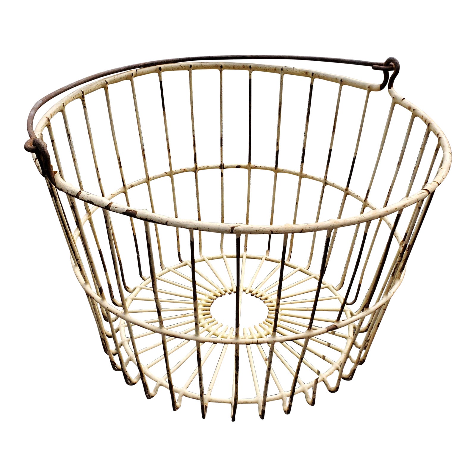 Farmhouse Wire Egg Basket, Antique Chairish