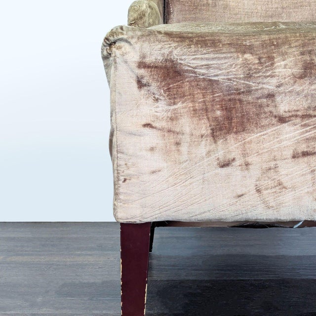 Textile Upholstered High Back Dining Chair For Sale - Image 7 of 10