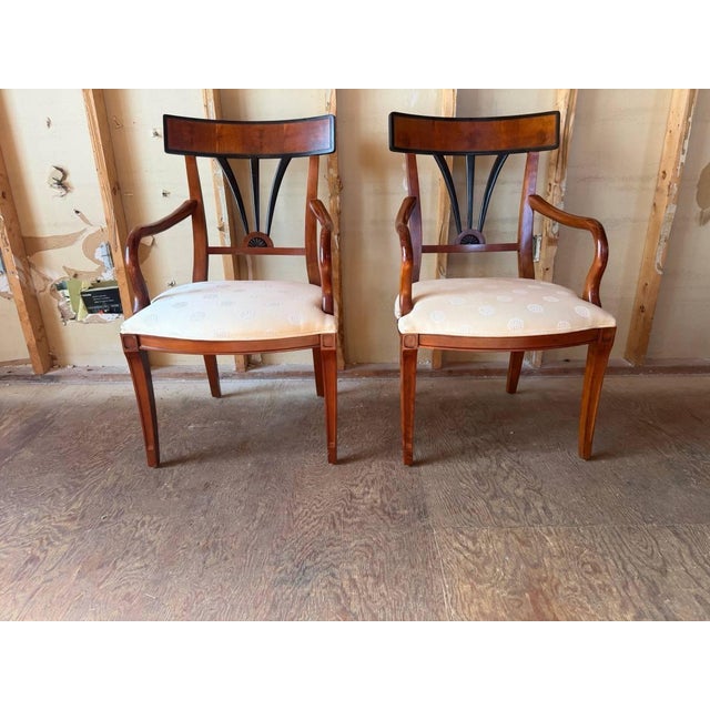 Late 20th Century Set of 4 Century Neoclassical Style Dining Room Chairs For Sale - Image 12 of 17