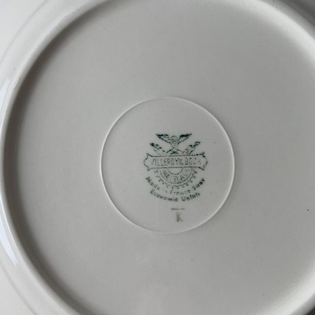 White and Gold Flat Plates from Villeroy & Boch, 1940s, Set of 6 For Sale - Image 3 of 6