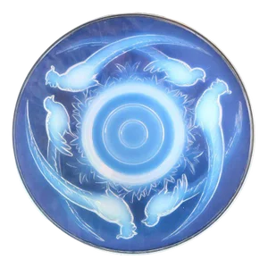 Art Deco Opal Glass Bowl by Verlys, 1920s