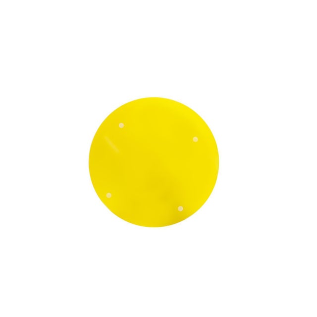 2020s Round Scalloped Riviera Tray - Yellow For Sale - Image 5 of 9