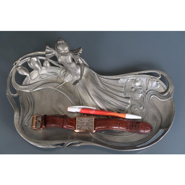 Metal Jewelry Tray 1900 Art Nouveau Liberty Style Jugendstil. For Sale - Image 13 of 14