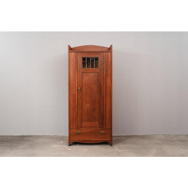 Item: Narrow cabinet Period & Style: Art Nouveau - first half of the 20th century Features: - Elegant and practical piece...