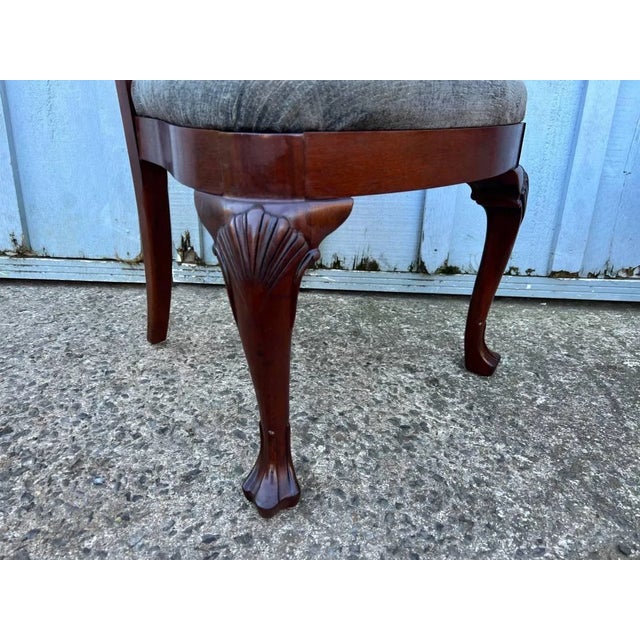 Vintage Rococo Style Cherry Dining Chairs, Possibly Ethan Allen - Set of 6 For Sale - Image 11 of 12