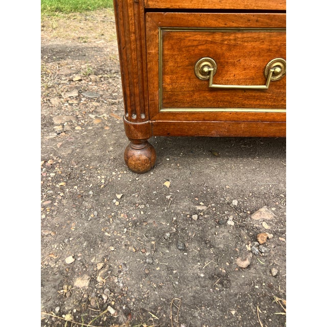 French 19th Century Louis XVI Solid Walnut Commode For Sale - Image 10 of 12